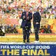 Trump und Infantino alleine im Konfettiregen.  - Bild: Tom Weller/dpa