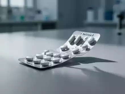 Ein teilweise leerer Blister mit Tabletten auf einer sterilen Oberfläche, der Knappheit und Lieferengpässe symbolisiert. - Foto: über boerse-global.de