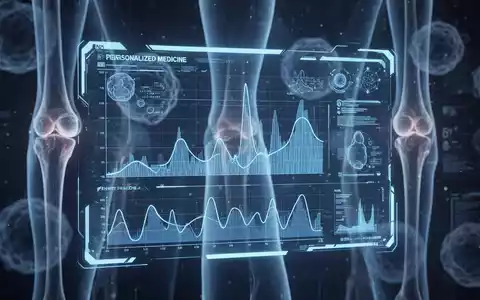 Ein futuristisches digitales Interface mit medizinischen Daten und Grafiken, das Früherkennung rheumatischer Erkrankungen symbolisiert. - Foto: über boerse-global.de