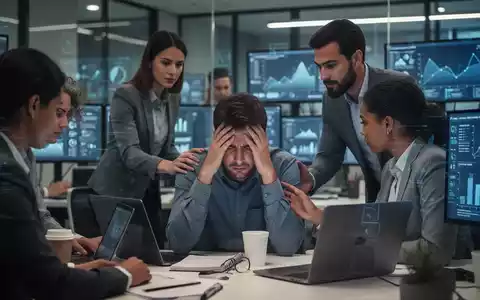 Mitarbeiter in einem modernen Büro, einer davon gestresst, mit unterstützenden Kollegen im Hintergrund. Fokus auf psychische Gesundheit. - Foto: über boerse-global.de