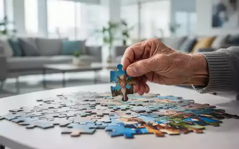 Eine ältere Hand legt ein komplexes Puzzle, das geistige Fitness und Gedächtnisstärkung im Alter symbolisiert. - Foto: über boerse-global.de