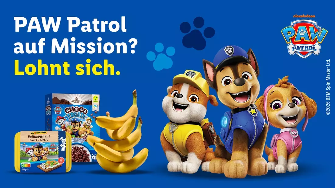 Lidl setzt neue Maßstäbe im Kindermarketing: PAW Patrol® Kooperation ausschließlich für Eigenmarkenprodukte nach WHO-Nährwertkriterien - Bild: presseportal.de