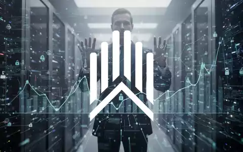 Abstrakte, atmosphärische Szene, die den Technologiesektor mit einer dominierenden, kontrollierenden Präsenz darstellt, in kühlen Farbtönen. - Foto: über boerse-global.de