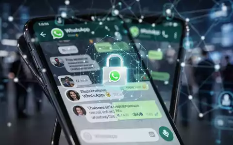 Ein Smartphone-Bildschirm mit der WhatsApp-Chat-Oberfläche und einem digitalen Schlosssymbol, das Kontosicherheit und -wiederherstellung darstellt. - Foto: über boerse-global.de