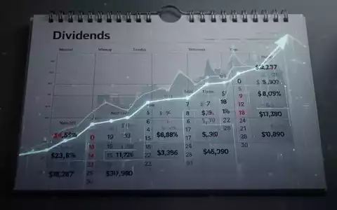 Eine stilisierte Kalenderseite, die 14 Jahre ununterbrochener Monatszahlungen darstellt, mit einem subtilen Aufwärtstrend im Hintergrund. - Foto: über boerse-global.de
