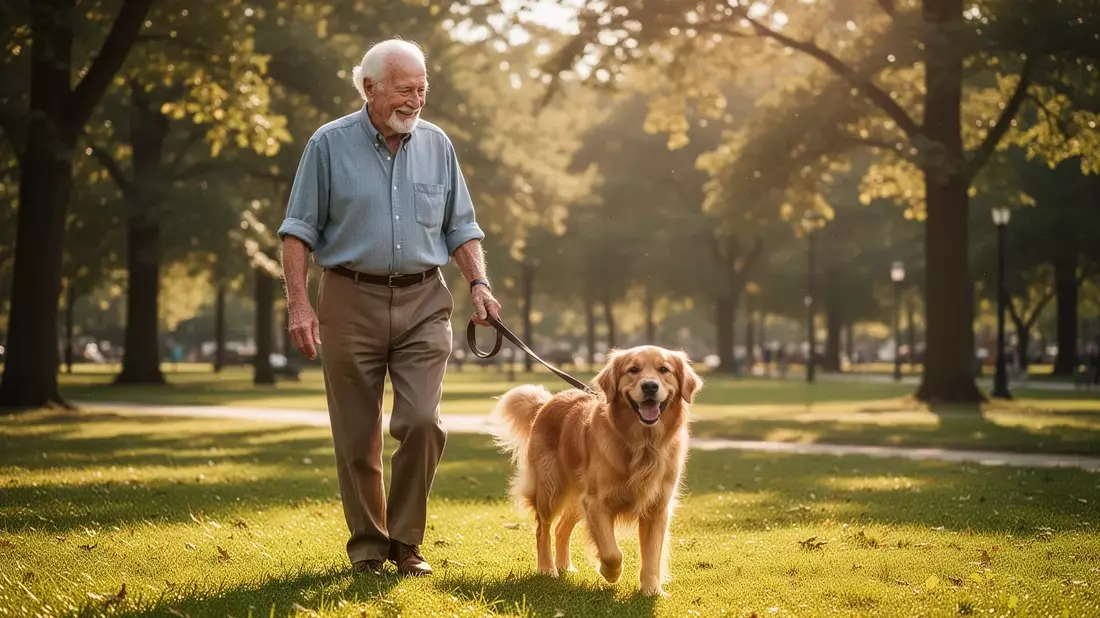 104-Jähriger mit Leihhund: Bewegung als Schlüssel für langes Leben