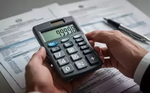 Nahaufnahme einer Hand, die einen Taschenrechner mit Zahlen hält, im Hintergrund verschwommene Finanzdokumente. - Foto: über boerse-global.de