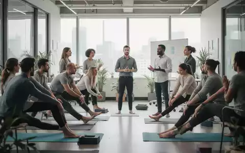 Mitarbeiter nehmen an einem betrieblichen Wellness-Programm teil, das Wohlbefinden und psychische Gesundheit am Arbeitsplatz fördert. - Foto: über boerse-global.de