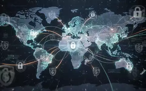 Abstrakte Darstellung digitaler Datenflüsse und sicherer Finanztransaktionen, die globale Standorte verbinden, mit Steuersymbolen. - Foto: über boerse-global.de