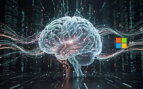 Leuchtendes, futuristisches digitales Gehirn mit komplexen Schaltkreisen, das fortschrittliche KI repräsentiert. Datenströme fließen darum herum und deuten auf Effizienz und Integration hin. - Foto: über boerse-global.de