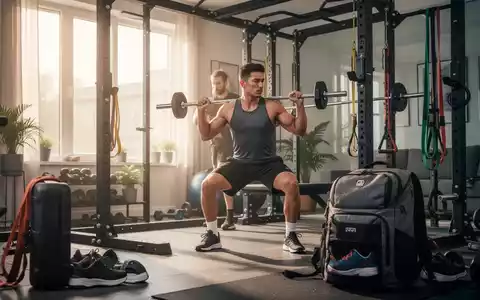 Eine Person trainiert mit Hanteln in einem modernen Heimgym. Fokus auf Rückentraining und Fitnessausrüstung. - Foto: über boerse-global.de