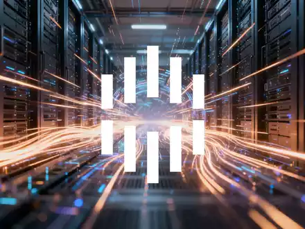 Abstrakte Darstellung von technologischem Wachstum und Dateninfrastruktur mit dynamischen Lichtspuren in einer Serverumgebung. - Foto: über boerse-global.de