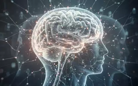 Ein abstraktes digitales Gehirn oder neuronales Netz, überlagert mit menschlichen Silhouetten, symbolisiert KI und mentale Gesundheit. - Foto: über boerse-global.de