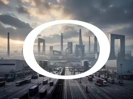 Eine weite, moderne Industrielandschaft unter dramatischem Himmel, die große Aufträge und globale Logistik symbolisiert. - Foto: über boerse-global.de
