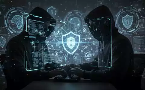 Ein IT-Sicherheitsexperte arbeitet an einem Hologramm mit Netzwerkdiagrammen, umgeben von digitalen Sicherheitselementen. - Foto: über boerse-global.de
