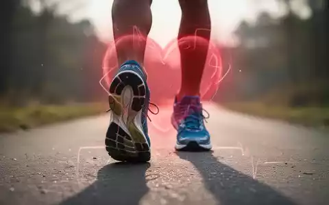 Eine Person in Sportschuhen, die auf einem Weg geht oder joggt, mit einem angedeuteten Herzsymbol im Hintergrund. - Foto: über boerse-global.de