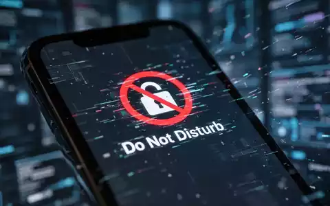 Ein Smartphone-Bildschirm zeigt ein 'Bitte nicht stören'-Symbol mit digitalen Artefakten, was Softwareprobleme und Fehler symbolisiert. - Foto: über boerse-global.de