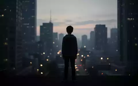 Eine junge Person steht allein in einer verschwommenen Stadtlandschaft bei Dämmerung, symbolisiert Einsamkeit und inneren Druck. - Foto: über boerse-global.de