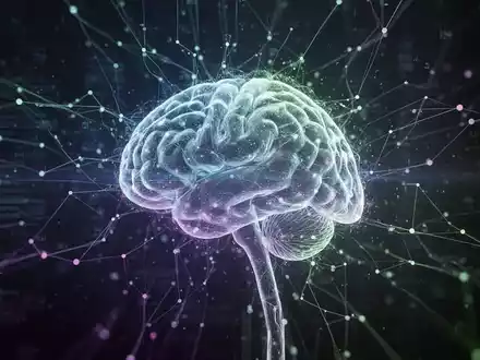 Eine stilisierte, leuchtende Darstellung eines neuronalen Netzes oder einer Datenvisualisierung, die KI und Big Data darstellt. - Foto: über boerse-global.de