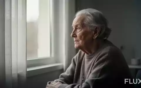 Eine ältere Person sitzt nachdenklich an einem Fenster, symbolisiert psychische Gesundheit und Depressionen im Alter. - Foto: über boerse-global.de
