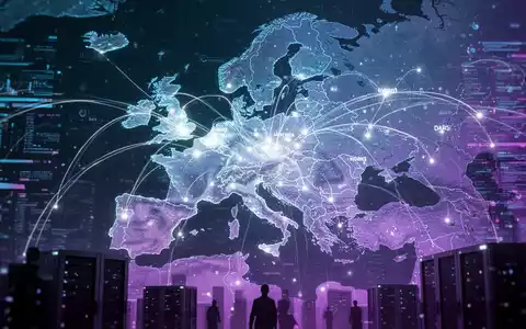 Leuchtende digitale Europakarte mit Datenströmen, symbolisiert digitale Souveränität und technologische Unabhängigkeit. - Foto: über boerse-global.de