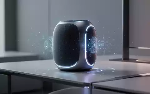 Ein schlanker, bildschirmloser Smart-Lautsprecher mit minimalistischem Design, dezent leuchtend, als Symbol für KI-Begleiter-Hardware. - Foto: über boerse-global.de