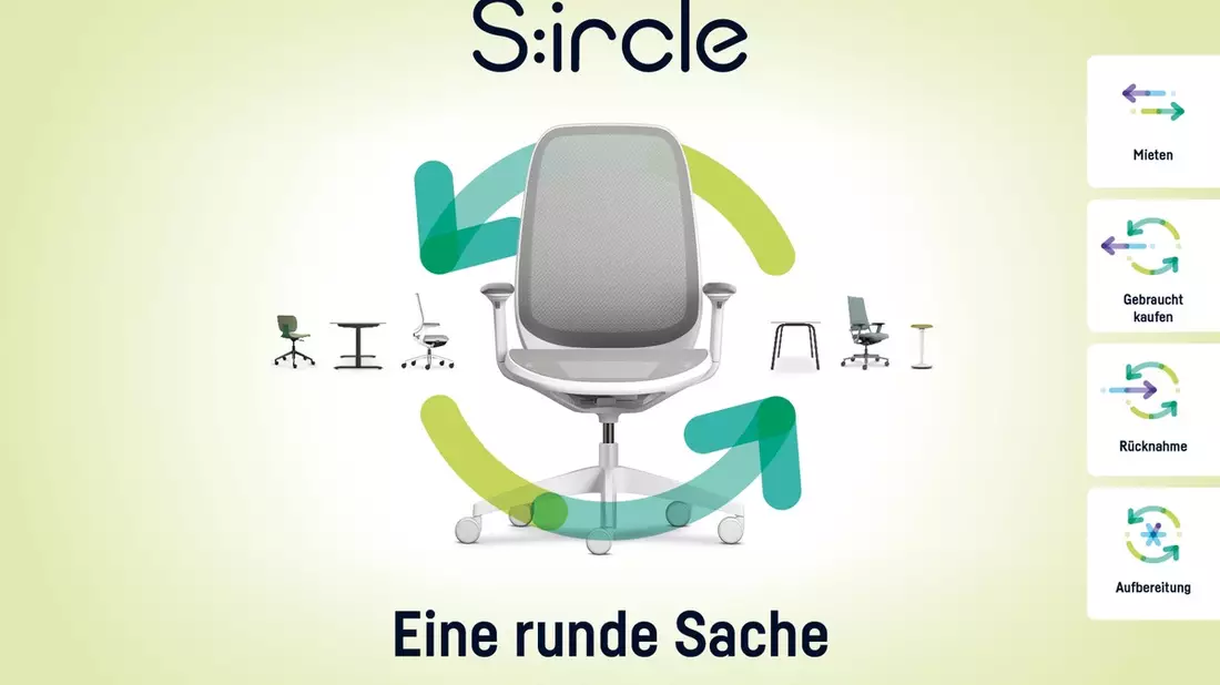 Eine runde Sache: Mit S:ircle geht die Sedus Stoll Gruppe konsequent den nächsten Schritt in Richtung geschlossene Kreislaufwirtschaft - Bild: presseportal.de