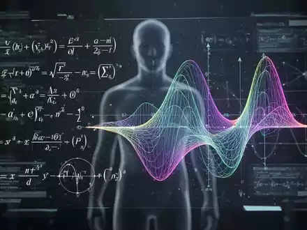 KI-Oberfläche mit komplexen mathematischen Gleichungen und einem 3D-Graphen, die ein von KI gelöstes Problem symbolisiert. - Foto: über boerse-global.de