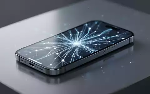 Schlankes, modernes Smartphone wie iPhone 17 Pro Max auf reflektierender Oberfläche mit leuchtenden KI-Mustern auf dem Bildschirm. - Foto: über boerse-global.de