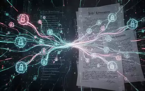 Abstrakte Darstellung digitaler Datenströme und juristischer Dokumente, die gemeinsame Verantwortung und Haftung in der Online-Werbung symbolisieren. - Foto: über boerse-global.de