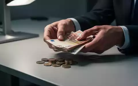 Hände zählen einen kleinen Stapel Euro-Banknoten und Münzen auf einem Schreibtisch. - Foto: über boerse-global.de