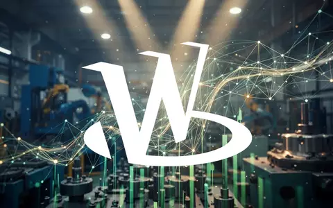 Abstrakte Darstellung von Wachstum und positiver Marktstimmung im Industriesektor, mit aufsteigenden Lichtstrahlen und einem Netzwerk aus leuchtenden Linien. - Foto: über boerse-global.de