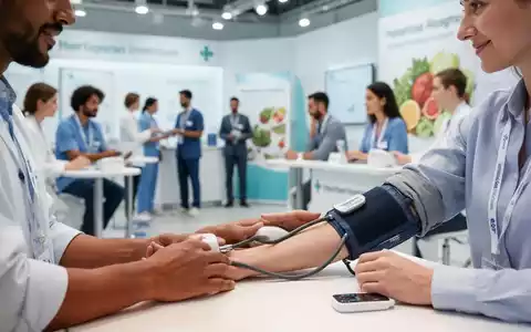 Menschen nehmen an einem Gesundheitstag teil, mit Messungen wie Blutdruck und Beratungen zu Ernährung und Bewegung. - Foto: über boerse-global.de
