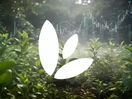 Ein üppiger, grüner Garten mit einem Hauch von Nebel, der Wachstum und Natur symbolisiert. Im Hintergrund sind abstrakte Finanzdatenpunkte zu sehen. - Foto: über boerse-global.de