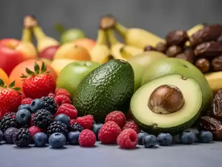 Eine Nahaufnahme von frischen, bunten FrĂŒchten, die in einer Low-Carb-DiĂ€t erlaubt sind, und solchen, die vermieden werden sollten. - Foto: ĂŒber boerse-global.de