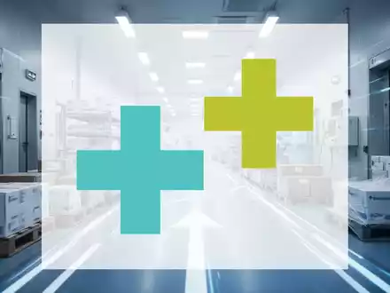 Abstrakte Darstellung einer medizinischen Lieferkette oder Gesundheitslogistik mit scharfen Linien und kühlen Farben, die Effizienz und Neuausrichtung symbolisieren. - Foto: über boerse-global.de