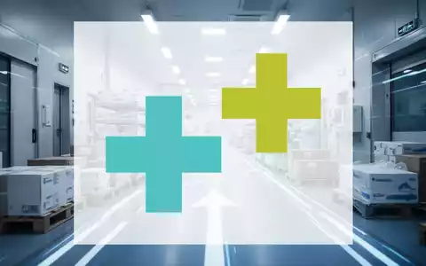 Abstrakte Darstellung einer medizinischen Lieferkette oder Gesundheitslogistik mit scharfen Linien und kühlen Farben, die Effizienz und Neuausrichtung symbolisieren. - Foto: über boerse-global.de