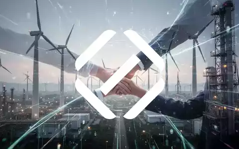 Abstrakte Szene, die den Sektor der erneuerbaren Energien darstellt, mit innovativen Lichteffekten und industriellen Elementen. - Foto: über boerse-global.de