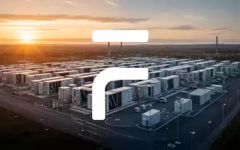 Moderne industrielle Batteriespeicheranlage bei Dämmerung als Symbol für effiziente Energietechnologie. - Foto: über boerse-global.de