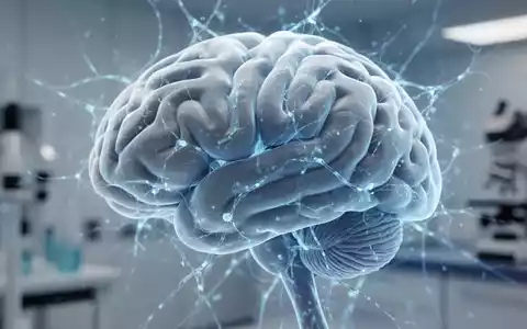 Detailaufnahme eines digital animierten menschlichen Gehirns mit hervorgehobenen neuronalen Netzwerken in blauem Licht. - Foto: über boerse-global.de