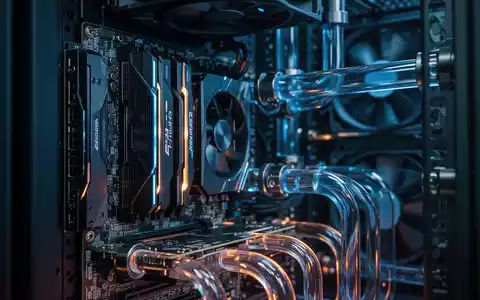Nahaufnahme der GPU-Hardware in einem modernen Server-Rack in einem Rechenzentrum. - Foto: über boerse-global.de
