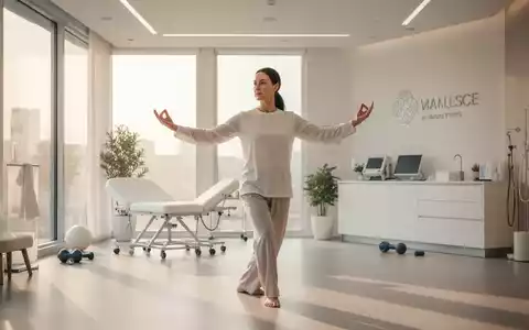 Eine Person praktiziert Qigong in einem hellen, modernen medizinischen Präventionszentrum. - Foto: über boerse-global.de