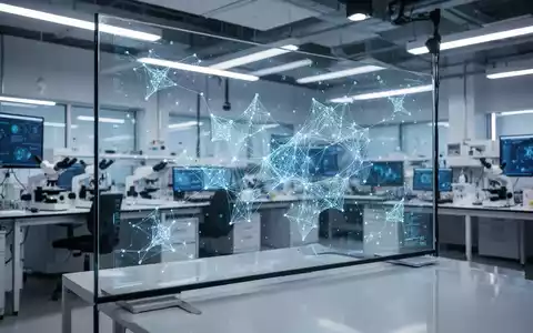 Abstrakte digitale Netzwerkstrukturen und Datenvisualisierung auf einem Bildschirm in einem modernen Forschungslabor. - Foto: über boerse-global.de