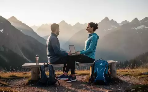 Eine Person entspannt in einer alpinen Landschaft mit Wanderrucksack, was die Kombination aus Erholung und Aktivurlaub zeigt. - Foto: über boerse-global.de