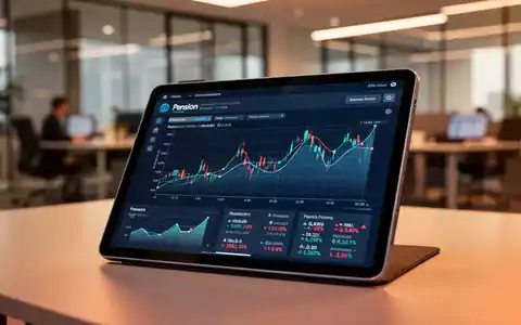 Modernes digitales Tablet mit Finanzanalysen und Rentendaten in einem professionellen Büro. - Foto: über boerse-global.de