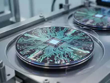 Hochmoderne Halbleiter-Wafer in einer Reinraumumgebung bei der industriellen Fertigung. - Foto: über boerse-global.de