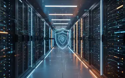 Moderne Serverräume in einem Rechenzentrum mit leuchtenden Datenleitungen als Symbol für IT-Sicherheit und Cloud-Infrastruktur. - Foto: über boerse-global.de