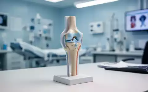 Ein modernes medizinisches Kniegelenkmodell in einer professionellen orthopädischen Klinik. - Foto: über boerse-global.de