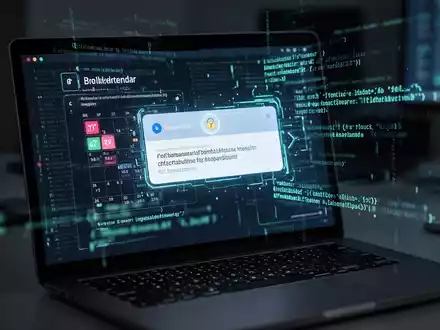 Ein Laptop-Bildschirm zeigt eine verdächtige digitale Kalendereinladung, die auf Cyber-Bedrohungen und Phishing hindeutet. - Foto: über boerse-global.de