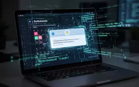 Ein Laptop-Bildschirm zeigt eine verdächtige digitale Kalendereinladung, die auf Cyber-Bedrohungen und Phishing hindeutet. - Foto: über boerse-global.de